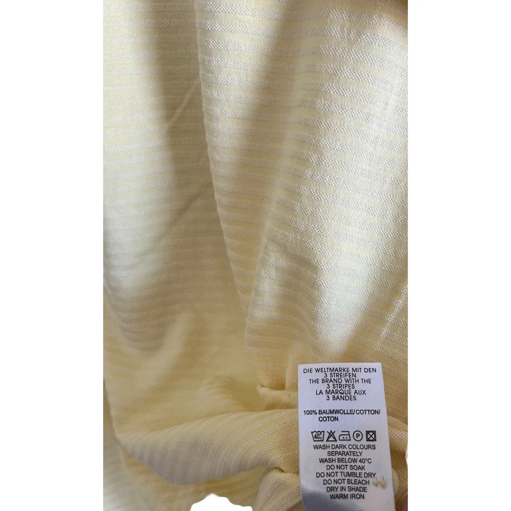 Adidas Polo Shirt Mens XXL Yellow Textured Short Sleeve Golf Preppy Casual